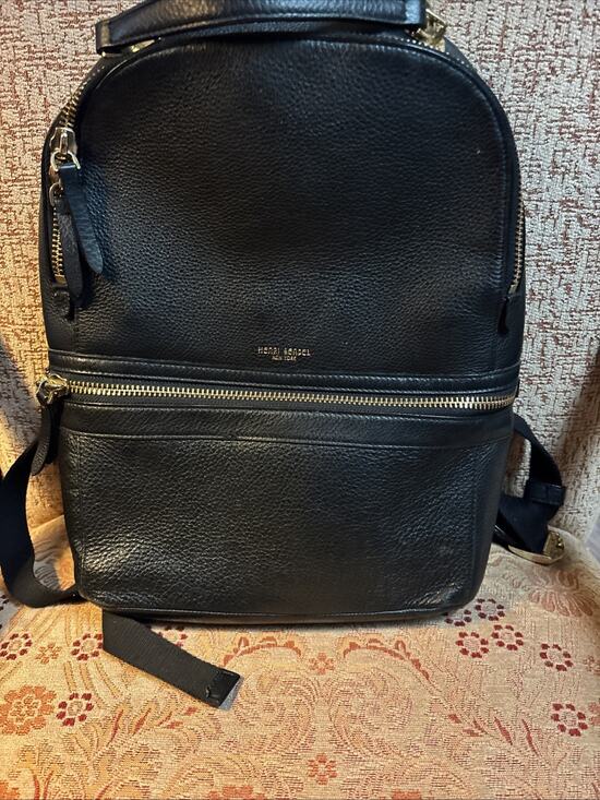 Henri Bendel Soho Black Pebble Leather Backpack display picture 1